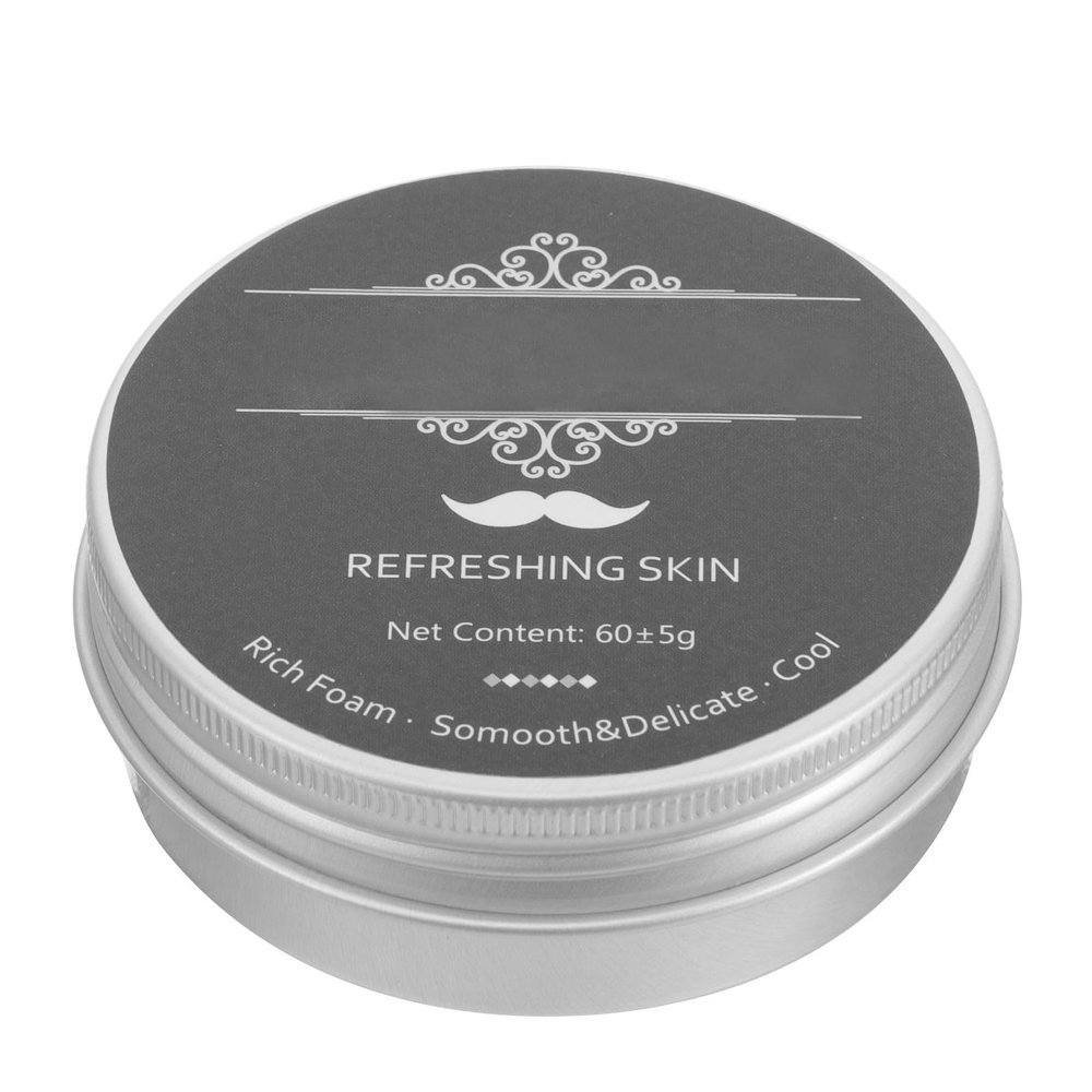 Kichvoe Beard Shaving Soap Safe and Delicate Workmanship with Peppermint and Essential Oil for Smooth and Gentle Shave Men Portable Travel Use