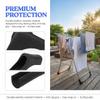 TOYANDONA 8pcs Non-slip Drying Rack Leg Protectors in Black Plastic, Clothes Drying Rack Feet Covers with Practical Coverage for Hardwood Floor and Balcony Tiles view 3