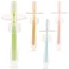 COOLHIYA Silicone Toothbrushes Oral Care Tool for Babies 4pcs with Suction Base, Soft Bristles for Comfortable Brushing, Lightweight Design, Safe for Gums and Teeth view 1