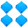 HEALLILY Aluminium Foil Candy Wrappers Glossy Food Grade Tin Foil Sheets 100pcs Blue 20x20cm and Accessories for Chocolate Packaging Baking Candy Making Shop and Wedding view 1