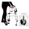 Lightweight Wheeled Transport Chair with Height Adjustment for Elderly, Toilet Chair, Medical Use, Supports 300 lbs view 2