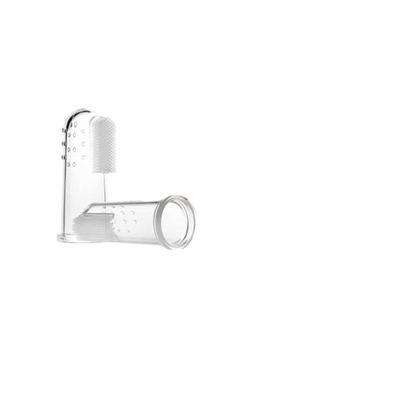 JECOMPRIS 2pcs Finger Toothbrush Silicone Oral Massager for Teeth Cleaning and Massage Soft Teething Brush Suitable for Babies