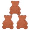 EXHUMKY Brown Sugar Keeper Pottery Sugar Softener 3Pcs Bear-Shaped Discs for Pantry Items with Moisture Packs for Sugar Preservation view 1