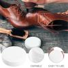 IMUSINICE 10pcs Disposable Shoe Cleaning Wipes with Sponge Material for Leather Shoes Care and Household Cleaning round White Polish Brush for Shining Surface view 3