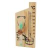 Picysa Sauna Thermometer Hourglass 15 Minute Sand Timer Accurate Temperature Gauge for Sauna Room Stylish Golden Pine Wood view 1