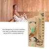 Picysa Sauna Thermometer Hourglass 15 Minute Sand Timer Accurate Temperature Gauge for Sauna Room Stylish Golden Pine Wood view 4