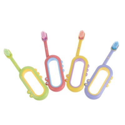 Homoyoyo 4pcs Manual Toothbrush Set with Soft Bristle Cleaning Brush and Ergonomic Grip Handle for and Gums Care, Suitable for Babies