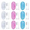 DONFAMDS Silicone Finger Toothbrush and Clean Milk Teeth to Reduce Tartar Buildup 9pcs Reusable Oral Cleaning Brush with Storage Boxes, Soft Toothbrush for Babies view 1