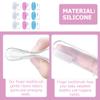 DONFAMDS Silicone Finger Toothbrush and Clean Milk Teeth to Reduce Tartar Buildup 9pcs Reusable Oral Cleaning Brush with Storage Boxes, Soft Toothbrush for Babies view 3