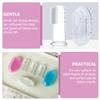 DONFAMDS Silicone Finger Toothbrush and Clean Milk Teeth to Reduce Tartar Buildup 9pcs Reusable Oral Cleaning Brush with Storage Boxes, Soft Toothbrush for Babies view 4