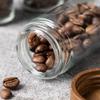 QOXEZY Glass Body Coffee Bean Jar with Natural Acacia Wood Lid, One Way Degas Valve, Airtight Seal for Coffee Bean Storage, Wide Mouth Design for Easy Scooping and Cleaning(C) view 2
