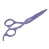 6 Inch Stainless Steel Beard Trimming Scissors, Barber Scissors for Hair Cutting and Mustache Grooming, Ergonomic Handle Shears with Precision Blade, for Home Salon and (Purple) view 4