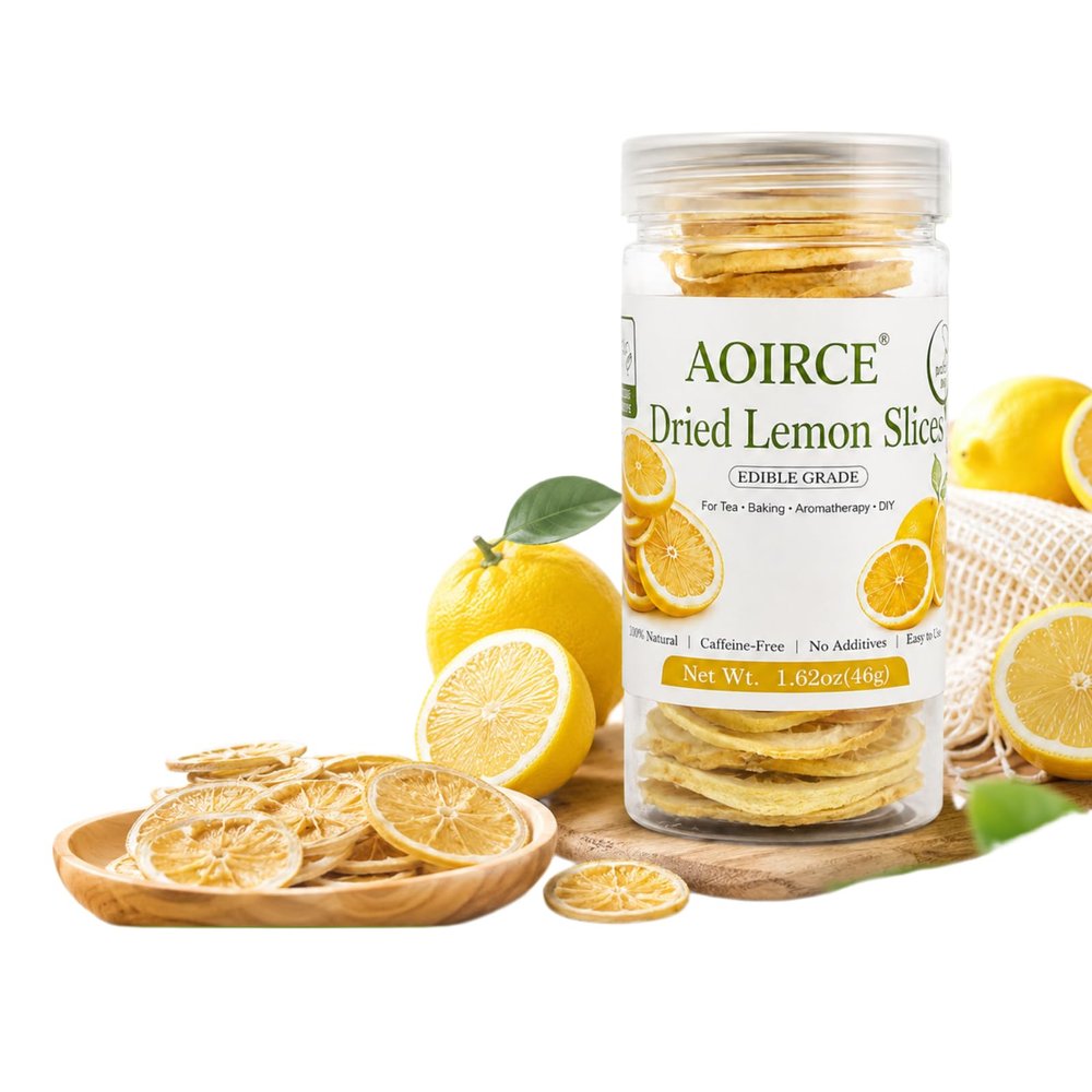 Freeze Dried Lemon Slices 46g Cocktail Garnish & Tea Infusion