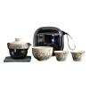 Ceramic plant ash Hand-painted Quik Cup Home Fresh Travel Tea Set-Cherry view 1