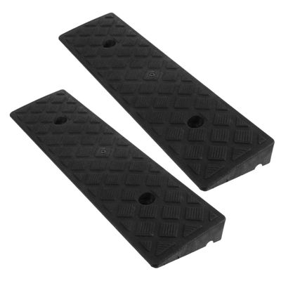 Artibetter Plastic Threshold Ramps 2Pcs 500X130X40Mm PE Entryway Riser for Wheelchairs Vehicles with Comfortable Design and Easy Installation