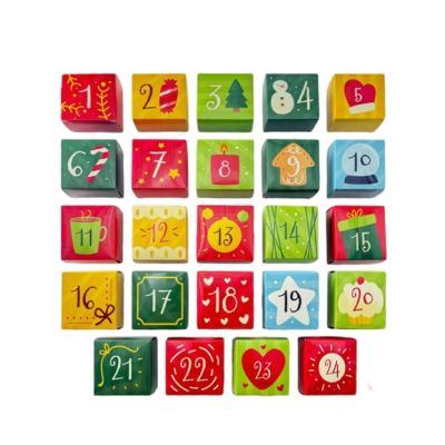 Christmas Calendars Set Christmas Supplies for Kids Family Activity Paper Advent Tree Decorations Family Activity Set