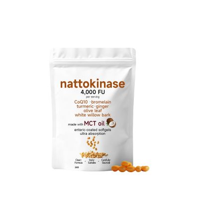 Nattokinase 4,000 FU | 7-In-1 Formula | Non-GMO, Gluten Free, 240 Count
