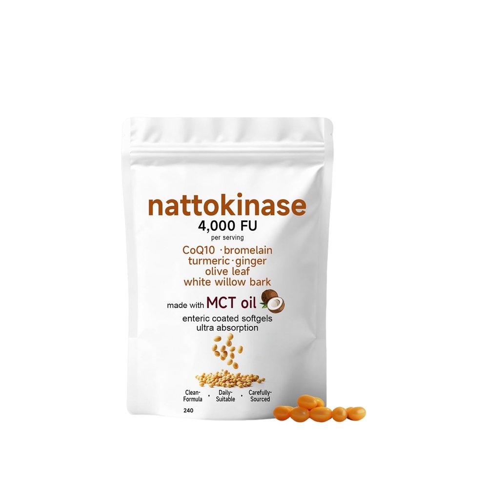 Nattokinase 4,000 FU | 7-In-1 Formula | Non-GMO, Gluten Free, 240 Count