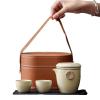 200ml/7oz ceramic Ruyao Quik Cup Household fresh personality tea set-beige-handbag -200ml view 1
