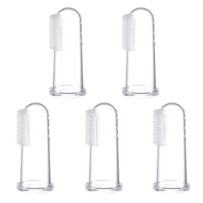 Finger Toothbrush Food Grade Silicone 1.7x1.7x5.4cm