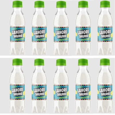 Lahori Shikanji 160ml (Pack of 10) Ready to Drink Lemon Flavoured Beverage | Refreshing Soft Drink | 160ml Plastic Bottle