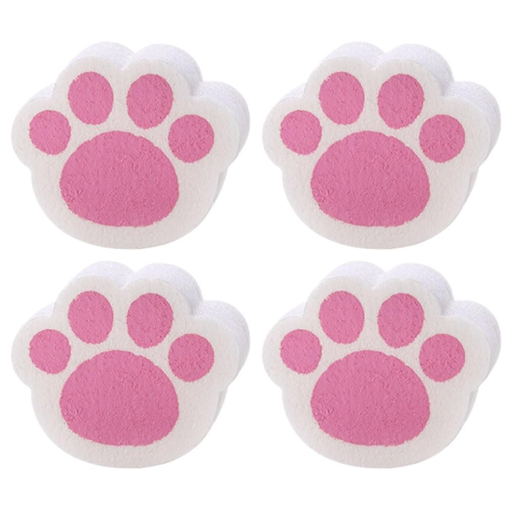 VALICLUD 4pcs Cat Claw Cleaning Sponge for Bathroom and Kitchen, Easy to Clean Polyester Acrylic Foam, Suitable for Smooth Surfaces, Mirror and Faucet Scrubbing Sponge Duster