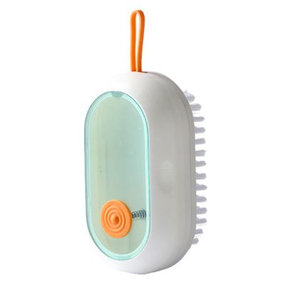 Soap Releasing Scrub Brush Press Type | Automatic Soap Releasing for Shoes/Sneakers | 3 - in - 1 Spots Elimination Brush for Home/Bathroom (White)