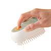 Soap Releasing Scrub Brush Press Type | Automatic Soap Releasing for Shoes/Sneakers | 3 - in - 1 Spots Elimination Brush for Home/Bathroom (White) view 4