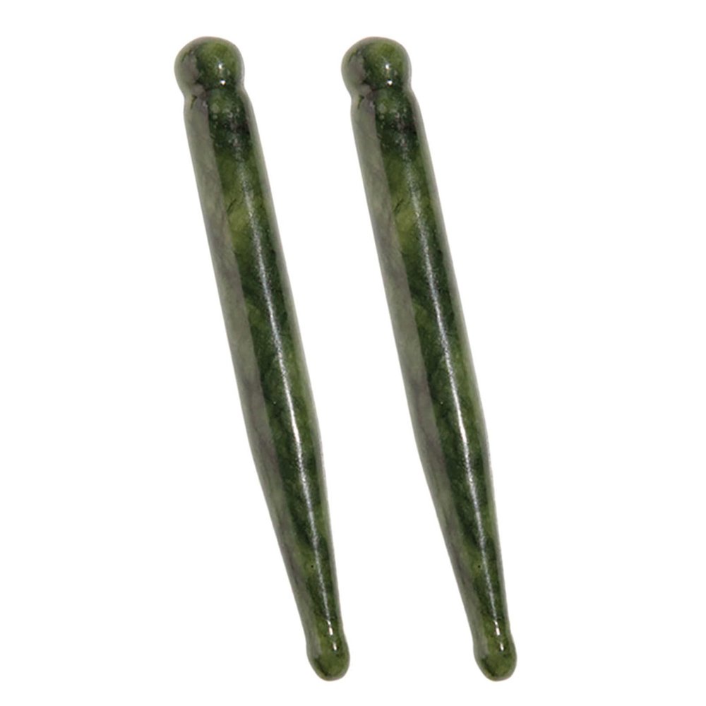 SHINEOFI Gua Sha Stick and Muscle Scraping Tools for Home Use Jade Massage Tools 2pcs Natural Jade Material Facial Massage Scraper to Eye Fatigue