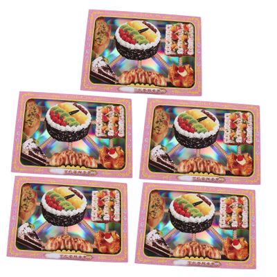 Toyvian 5 Sets Chinese Josspaper Cake Papercraft Lifelike Paper Simulation Dessert Model for Funeral Ritual and Soul Day Commemorations, Easy Transport and Authentic Portrayal
