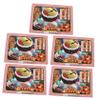Toyvian 5 Sets Chinese Josspaper Cake Papercraft Lifelike Paper Simulation Dessert Model for Funeral Ritual and Soul Day Commemorations, Easy Transport and Authentic Portrayal view 1