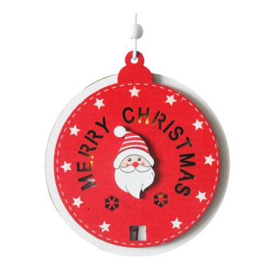 Tsophreniq Christmas Tree Decorations Farmhouse Advent Calendar Santa and Reindeer Ornaments 24 Day Countdown Calendar