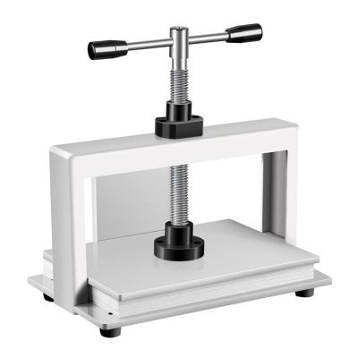 Heavy Duty Bookbinder Manual Paper Press Machine, Max 3306lbs Pressure, Thickened Screw Rod, Non-Slip Foot Pads for Banknotes, Documents, Stamps, Invoices