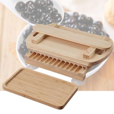 Manual Tapioca Pearl Maker Machine, Wooden Tapioca Bead Maker, Ball Forming Tool for Bubble Tea, Boba, Milk Tea Stores, 3 Size Options