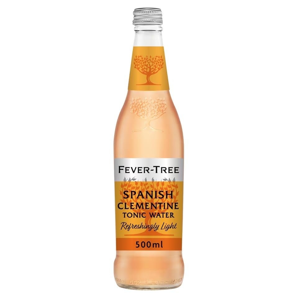 FAKHRI Light Spanish Clementine Tonic Water, 500ml Refreshing Citrus Sparkling Mixer with Natural Clementine Flavour, Low-Calorie Premium Tonic Drink