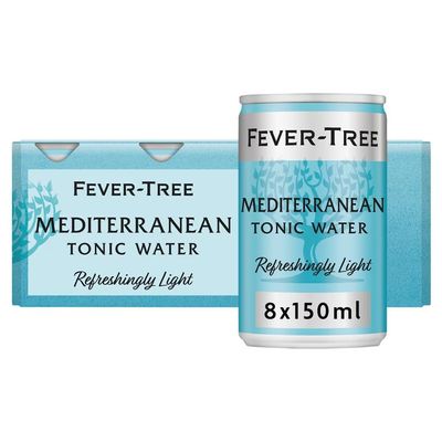 FAKHRI Light Mediterranean Tonic Water | 8-Pack 150ml Cans | Herb-Infused Low Calorie Mixer
