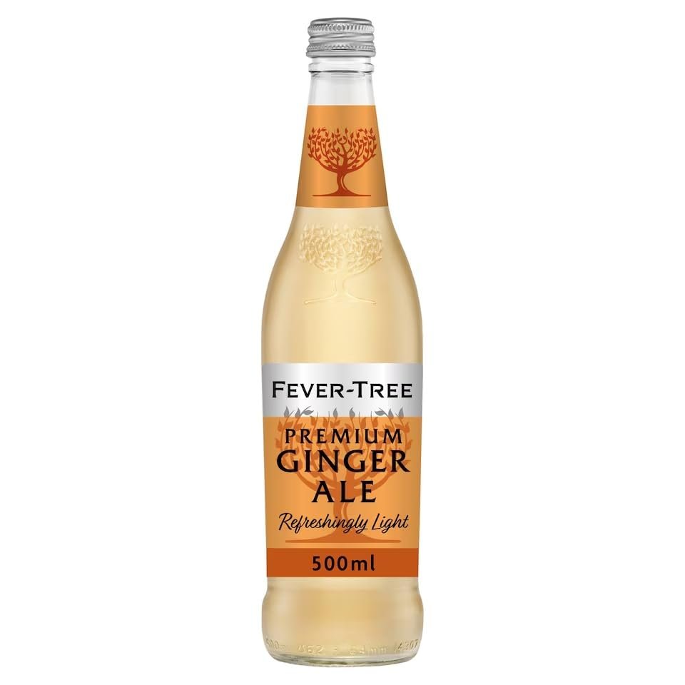 FAKHRI Light Ginger Ale | 500ml Bottle | Crisp Low Calorie Mixer with Real Ginger & Sparkling Zest