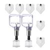 Homoyoyo 2 Sets Portable Heart Shaped Vacuum Cupping Kit with Manual Pump for Home Cupping Massage Sessions, Sturdy PC and Metal Material for Back Shoulder Muscle Relaxing Therapy view 1