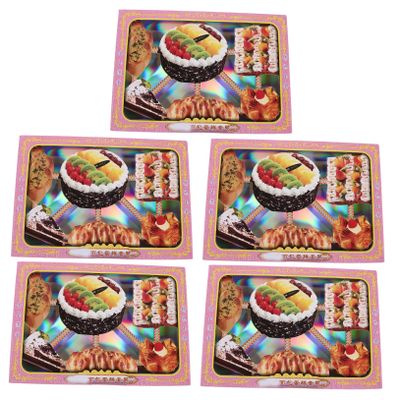 Hemobllo 5 Sets Josspaper Sacrificial Cake Paper Models for Memorial Day Supplies, Easy Setup and Lifelike Simulation Dessert, Authentic Portrayal for Family Sacrificial Gatherings