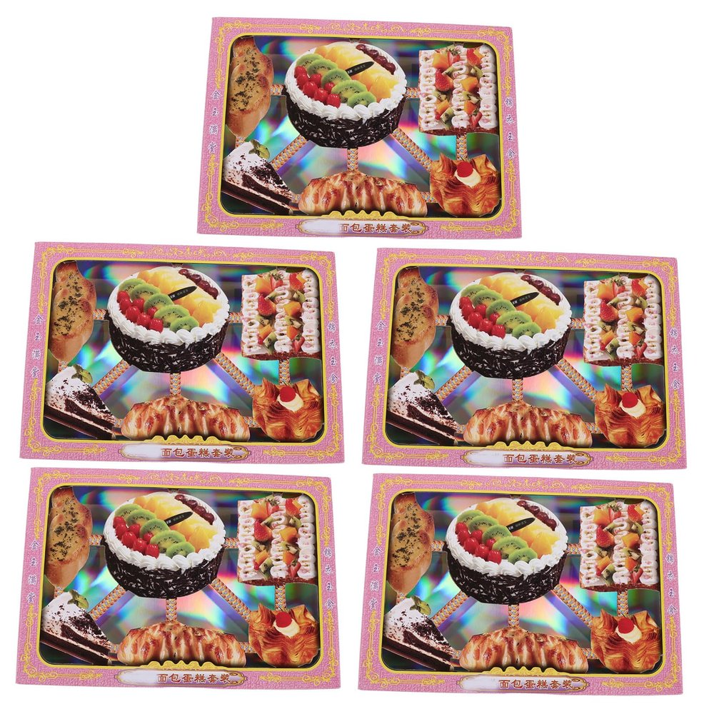 Hemobllo 5 Sets Josspaper Sacrificial Cake Paper Models for Memorial Day Supplies, Easy Setup and Lifelike Simulation Dessert, Authentic Portrayal for Family Sacrificial Gatherings