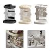 Advokingtap 6-Tier Rotating Makeup Organizer With Adjustable Trays And Raised Edges, Silent Vanity Cosmetic Display For Bathroom Counter, Black(white) view 3