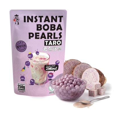 Bobalife Instant Tapioca Boba Pearls, Taro, Ready in 2 Mins, 250g