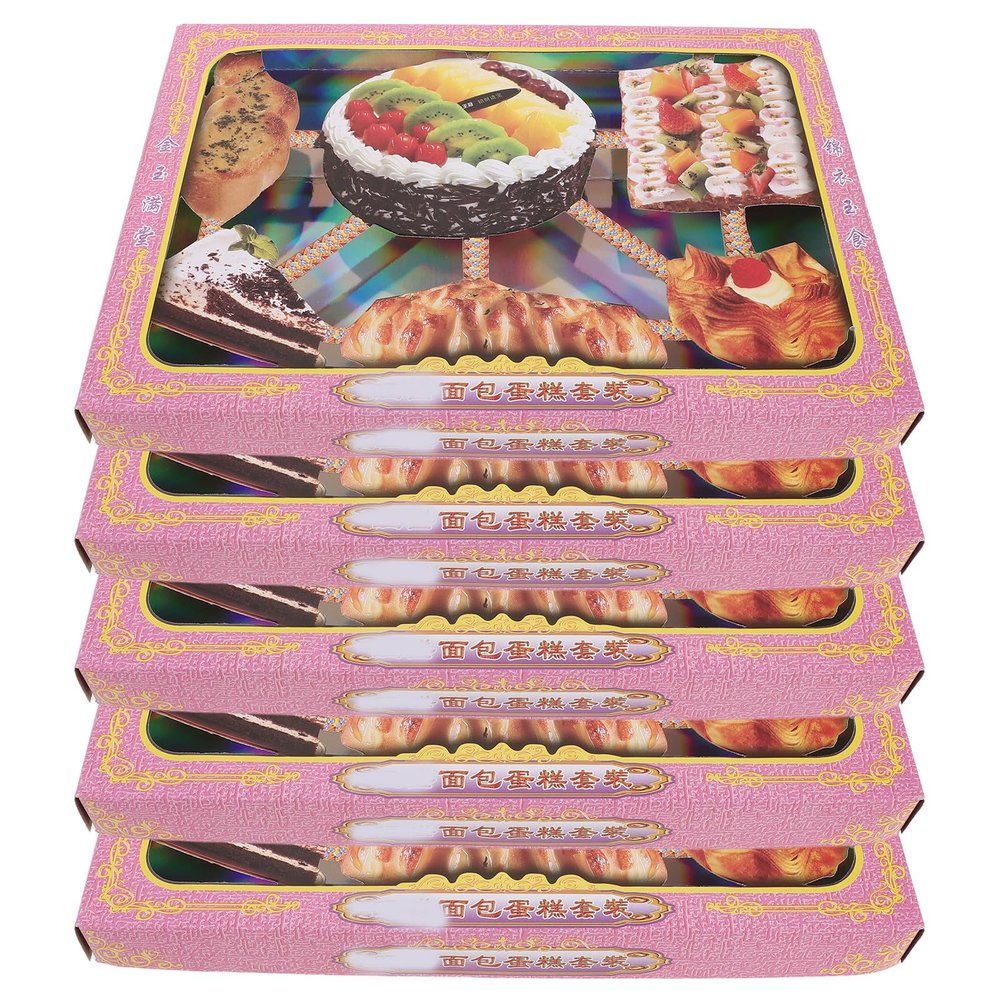 ABOOFAN 5 Sets Josspaper Sacrificial Cake Set for Ancestor Tribute Offerings, Paper Material Easy Transport and Setup, Elegant and Lifelike Design for Funeral Rituals