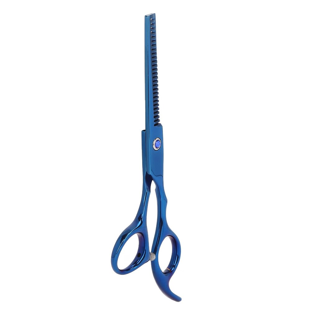 Stylebest Professional Beard Scissors for Hair Trimming with Blades and Ergonomic Handle for Stylists and Home Use Stainless Steel Blue (Thinning Scissor)