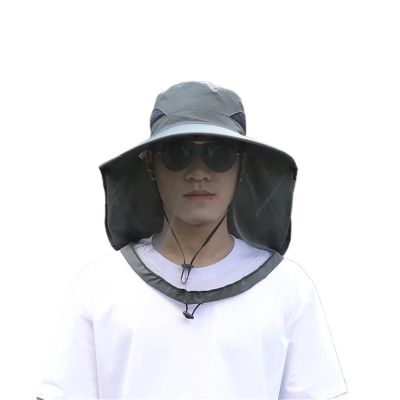 Camping Mosquito Head Net Hat, Midge Head Net Hat Multicolor 56-58cm
