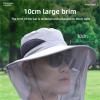 Camping Mosquito Head Net Hat, Midge Head Net Hat Multicolor 56-58cm view 4