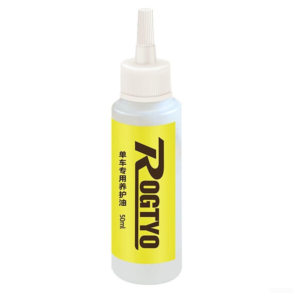 Accarugty Bike Chain Cleaner And Lubricating Oil For Bicycle Freewheel, Mineral Oil Formula With Rust Inhibitors For Chains, Gears, And Moving Parts, Yellow, 50Ml