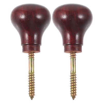 Luxshiny 2pcs Wooden Walking Stick Handles Replacement Cane Hand Grips with Nonslip and Universal Fit for Seniors Outdoor Activities and Extended Walks
