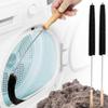 Long Handle Washing Machine Brush Nylon Bristles Deep Cleaning Flexible Pipe and Drain Scrubber 71cm Stainless Steel Wire Wooden Grip for Appliance(All-wool Style) view 2
