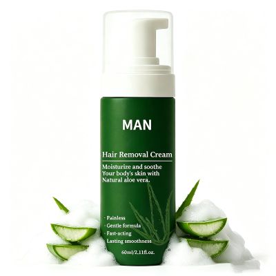 Botane Man Hair Removal Cream, Intimate Hair Removal Cream For Men With Natural Aloe Vera, Gentle, Fast-Acting, Non-sticky, For Face Body & Intimate Areas1